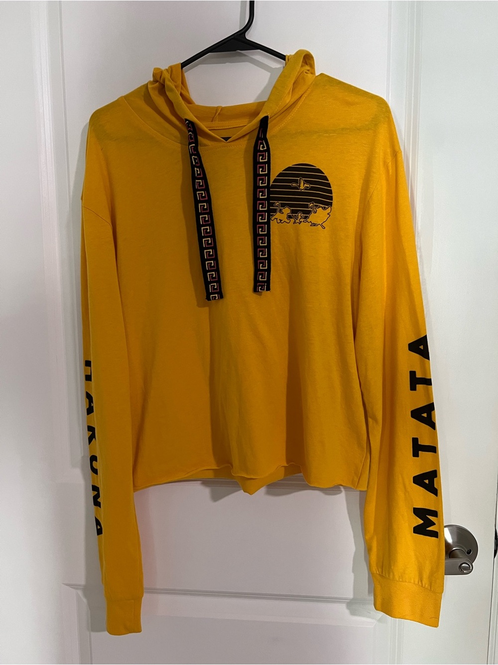 Disney Yellow 'Hakuna Matata' Hooded Long Sleeve Top